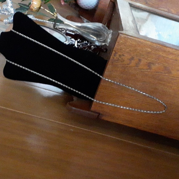 Extra Long Silver Chain Necklace KK96 - Picture 3 of 11